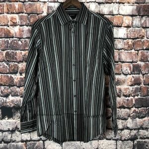 Alfani Men's New Small Striped Dress Shirt